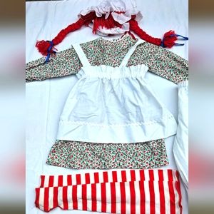 Raggedy Ann Toddler Girls Halloween or Dress Up Costume 🍓 HANDMADE